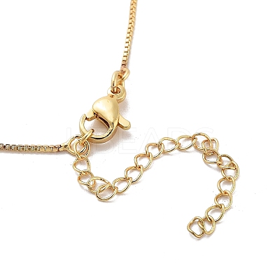 Brass Micro Pave Cubic Zirconia Letter Pendant Necklaces KK-Z069-01G-I-1