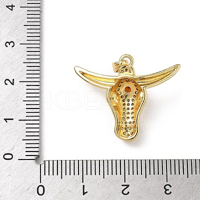 Brass Micro Pave Cubic Zirconia Pendants KK-F924-17A-G-1