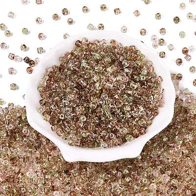 Transparent Colours Picasso Glass Beads SEED-Q039-05A-C04-1