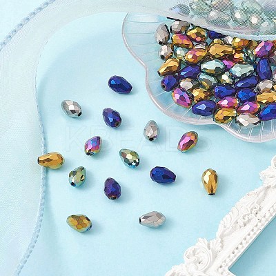 100Pcs 5 Colors Electroplate Glass Bead Strands EGLA-YW0001-62-1
