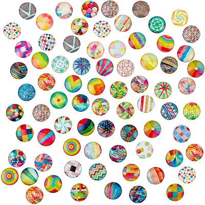 Glass Cabochons GGLA-R040-25mm-04-1