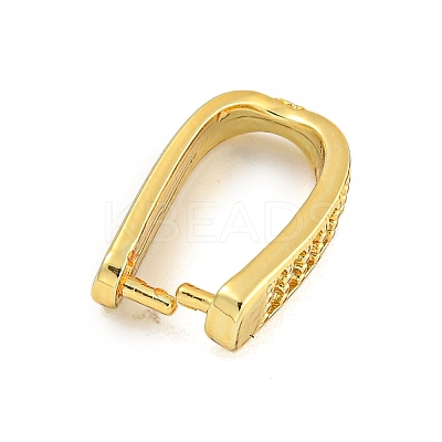 Rack Plating Brass Micro Pave Clear Cubic Zirconia Ice Pick Pinch Bails KK-F876-11G-1