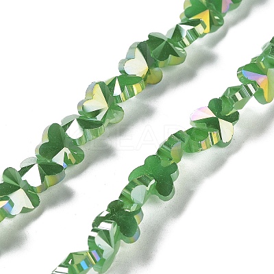 Electroplate Butterfly Glass Beads Strands EGLA-A036-08A-AB04-1