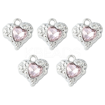Rack Plating Alloy Glass Pendants FIND-YW0001-91B-1