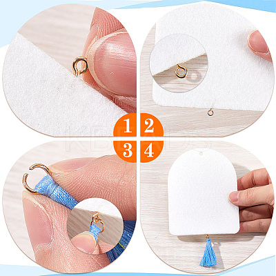 1 Set Felt Heat Tranfer Printing Scented Pieces Set DIY-SP0002-30-1