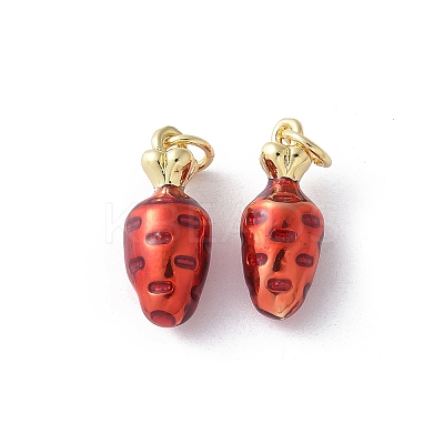 Brass Enamel Charms KK-D336-06G-08-1
