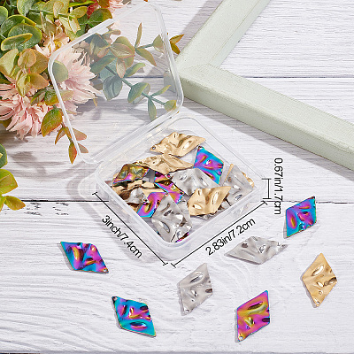 30Pcs 3 Colors 304 Stainless Steel Pendant STAS-BBC0001-48-1