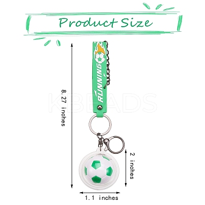 Soccer Keychain Cool Soccer Ball Keychain with Inspirational Quotes Mini Soccer Balls Team Sports Football Keychains for Boys Soccer Party Favors Toys Decorations JX297A-1
