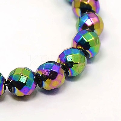 Grade A Electroplate Magnetic  Synthetic Hematite Beads Strands G-O004A-09-1