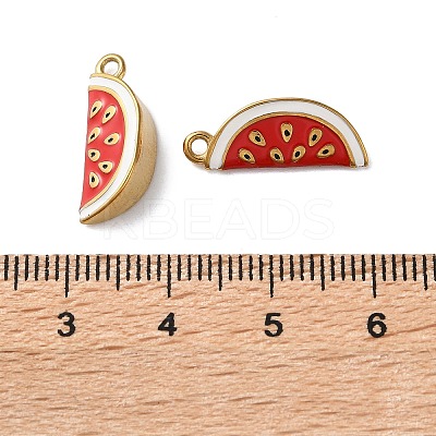 304 Stainless Steel Enamel Pendants STAS-B100-06G-08-1