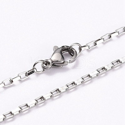 Mixed Style Stainless Steel & Brass Chain Necklaces STAS-XCP0001-29-1
