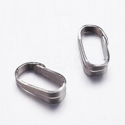 Tarnish Resistant 304 Stainless Steel Snap On Bails STAS-P161-30-A-1