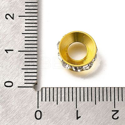 Brass Rhinestone Spacer Beads KK-M313-44B-12-1