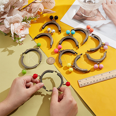 10Pcs 10 Colors Iron Kiss Lock Bag Handle FIND-UN0016-59AB-1