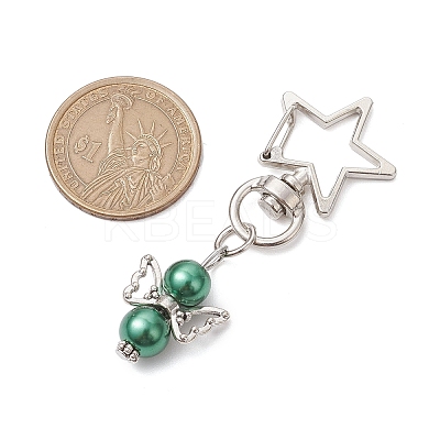 Angel Glass Pearl Pendant Decoration HJEW-JM02597-02-1