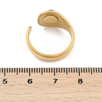304 Stainless Steel Open Cuff Rings RJEW-Z078-04G-1
