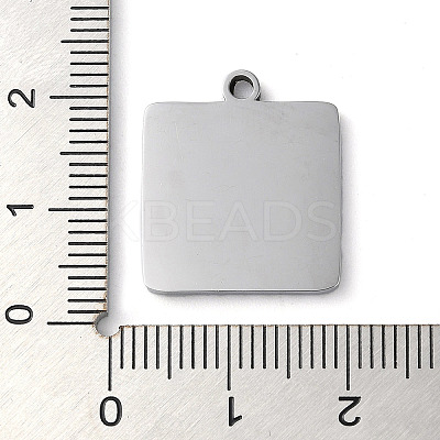 Non-Tarnish 304 Stainless Steel Pendants STAS-D025-03P-01-1