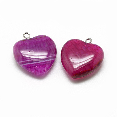 Natural Brazilian Agate Pendants X-G-S262-01B-1