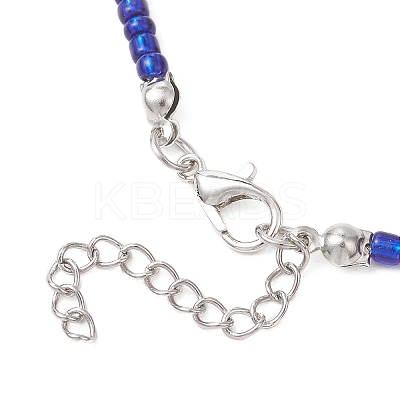 3MM Gradient Color Glass Seed Beaded Choker Necklaces for Women NJEW-JN05876-1