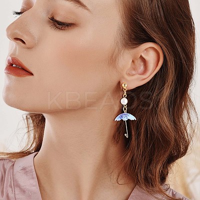 16Pcs Acrylic Umbrella Charms Pendants Acrylic Dangle Charm with Brass Loops for Jewelry Necklace Earring Making Handmade JX313A-1