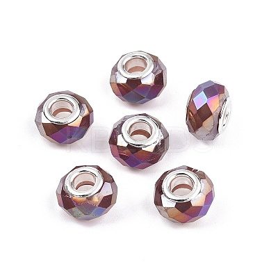 Imitation Jade Glass European Beads GPDL-N004-B14mm-A04-1