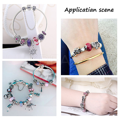 98Pcs 23 Style Alloy Enamel European Beads MPDL-CW0001-01-1