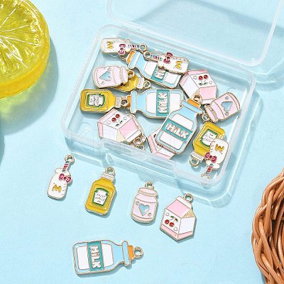 20Pcs 5 Styles Eco-Friendly Alloy Enamel Pendants ENAM-FP0002-88-1