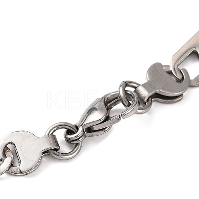 Tarnish Resistant 201 Stainless Steel Mariner Link Chain Bracelets BJEW-B078-55P-1