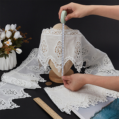 3 Yards Cotton Embroidery Flower Lace Trim OCOR-FG0002-87-1