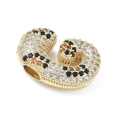 Brass Micro Pave Cubic Zirconia Pendants KK-Z108-02G-G-1