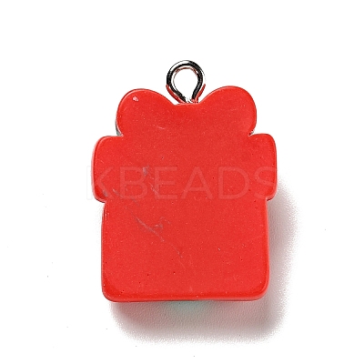 Christmas Opaque Resin Pendants X-RESI-G043-A04-1