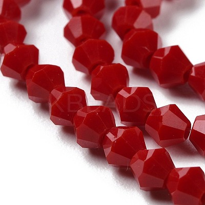 Opaque Solid Color Imitation Jade Glass Beads Strands EGLA-A039-P4mm-D01-1