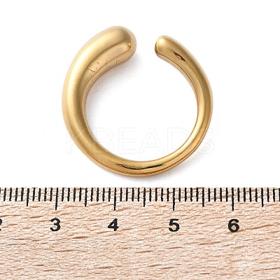 Ion Plating(IP) 304 Stainless Steel Cuff Rings RJEW-R133-011G-1