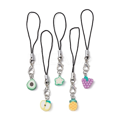 Handmade Polymer Clay Mobile Straps HJEW-JM01077-1