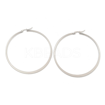 Tarnish Resistant 304 Stainless Steel Big Hoop Earrings EJEW-F105-13P-1