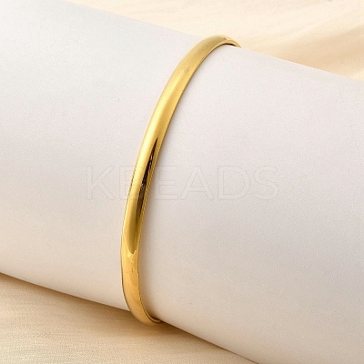 304 Stainless Steel Plain Bangles for Women BJEW-V004-02A-G-1