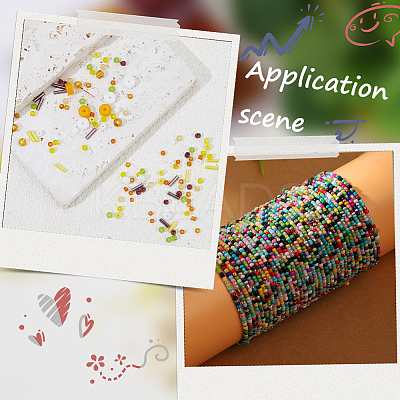 15 Styles Glass Seed & Bugle Beads SEED-PA0001-14D-1