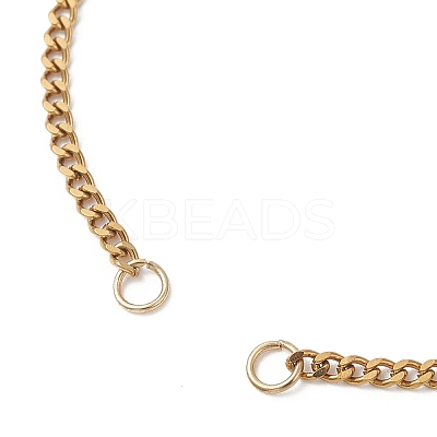 2.5MM 304 Stainless Steel Curb Chain Slider Bracelet Making AJEW-JB01454-1