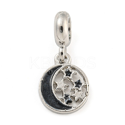 Rack Plating Alloy Enamel European Dangle Charms FIND-B034-09P-1