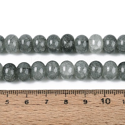 Baking Paint Crackle Glass Beads Strands DGLA-N020-01A-07-1