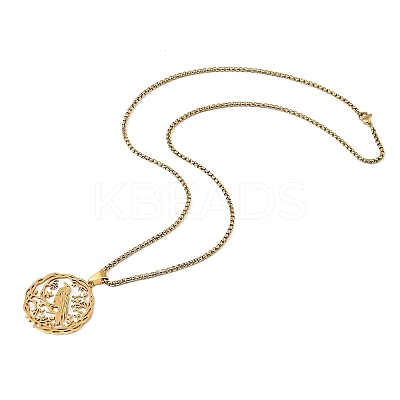 201 Stainless Steel Hollow Hummingbird Pendant Box Chain Necklaces for Women Men LS-NJEW-M086-05G-1