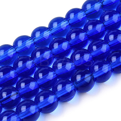 Transparent Glass Beads Strands GLAA-T032-T6mm-16-1
