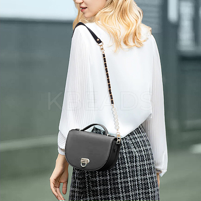 3Pcs 2 Style PU Leather Shoulder Strap & ABS Plastic Imitation Pearl Bag Chain Straps FIND-WR0009-24-1