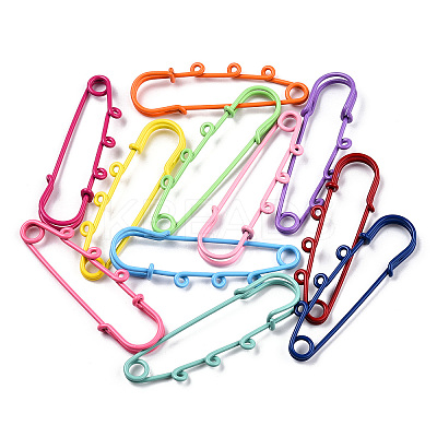 Spray Painted Iron Brooch Findings IFIN-K043-01B-1