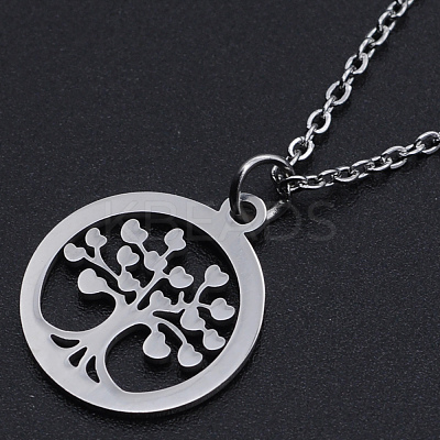 Non-Tarnish 201 Stainless Steel Pendant Necklaces LS-NJEW-S105-JN538-45-1-1