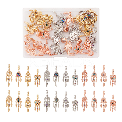 24Pcs 12 Styles Rack Plating Alloy European Dangle Charms MPDL-TA0001-04-1