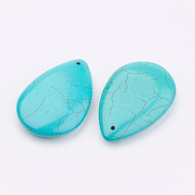 Natural Gemstone Big Pendants X-G-E020-11-1