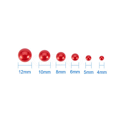 1Box ABS Plastic Imitation Pearl Dome Cabochons SACR-PH0001-09-1