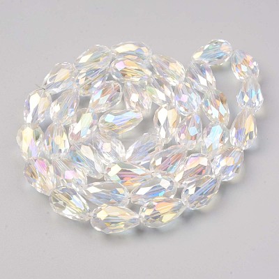 Transparent Glass Beads Strands X-EGLA-S194-09-A01-1