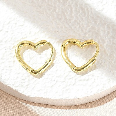 Brass Huggie Hoop Earrings LS-EJEW-C502-09G-1